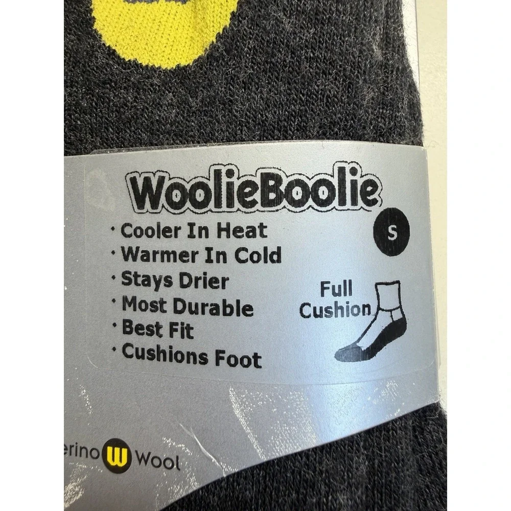DeFeet Woolie Boolie Merino Wool Hiking Socks Charcoal Hi Top Small Womens 6-8